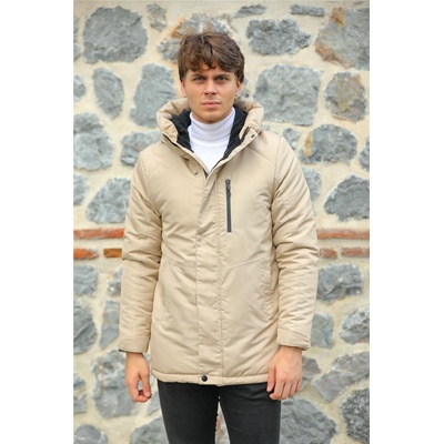River Club Мъжко водонепромокаемо и ветроустойчиво яке-парка с качулка pa-170 - Светлобежови #408366 (408366_Бежов)