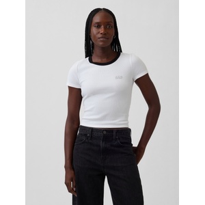 GAP Ребрести тениска с лого GAP GAP | Byal | ЖЕНИ | XS
