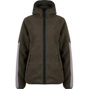 Stoic Дамско поларено яке Stoic Women's NorrvikSt. Pile Fleece Hoody Fleece jacket - Deep Brown / Shark Grey (105-4454-0213)