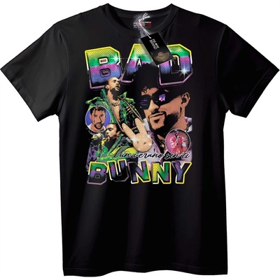 NOONEBRAND Тениска Bad Bunny Лятни Вибрации - L, White