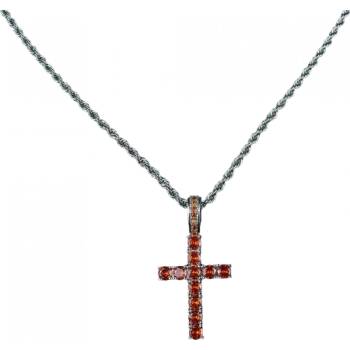 HARAHU Колие zc-22769 - Сребристо / Оранжево kp22769 (zc-22769)