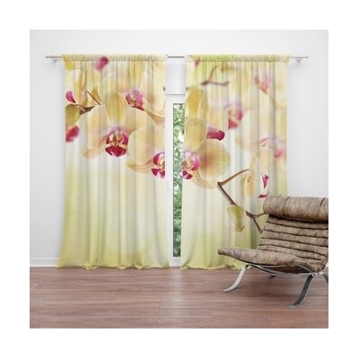 Sablio Závěsy Orchidej 2: 2 ks - 140x250 cm - Sablio