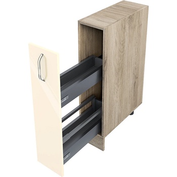 ИРИМ Долен кухненски шкаф бутилиера Сити АРФ-Бежово гланц-05-58 20 см