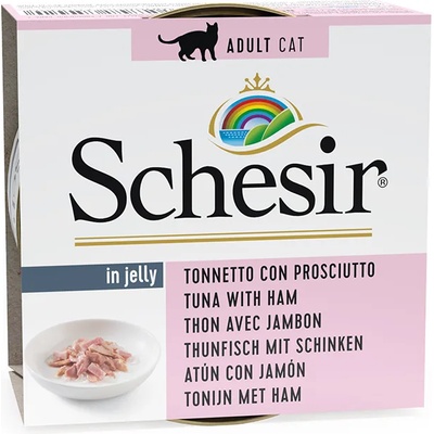 Schesir 24x85г риба тон с шунка Schesir желе Консервирана храна за котки