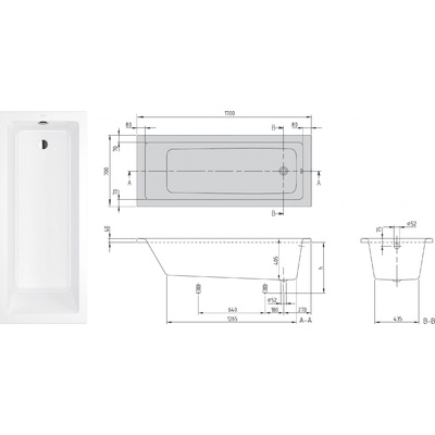 Villeroy & Boch Targa Plus 170 x 70 cm UBA177NES2V01