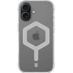 Tactical Удароустойчив калъф Tactical MagForce Hexagon за iPhone 17, бял - прозрачен