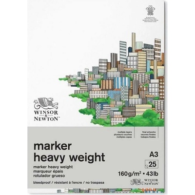 Blok WINSOR & NEWTON Marker Heavy Weight Pad A3, 25 listů