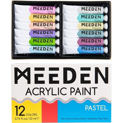 Meeden 34.1283 Комплект акрилни бои Pastel Shades 12 x 22 ml (34.1283)