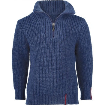Engel Детски вълнен пуловер Engel Kid's Troyer Merino jumper - Ozean - размер 128 (EU) (704-2307-0213)