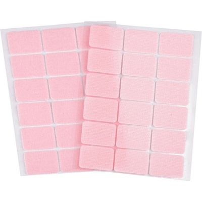 Suchý zip samolepicí obdélníčky 25x32 mm, malé, 6 růžová sv.