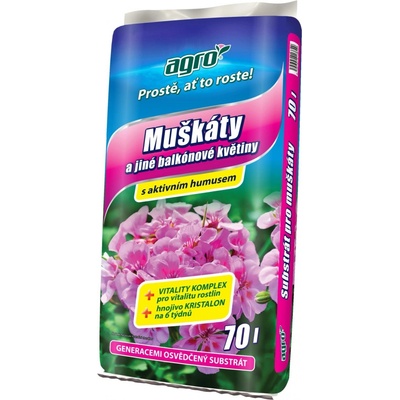 Agro CS Substrát pre muškáty a iné balkónové rastliny 75 l