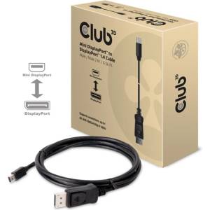 Club 3D KAB Club3D Кабел MiniDisplayPort към DisplayPort 1.4 HBR3 8K60Hz M/M - 2 м двупосочен CAC-1115 (CAC-1115)