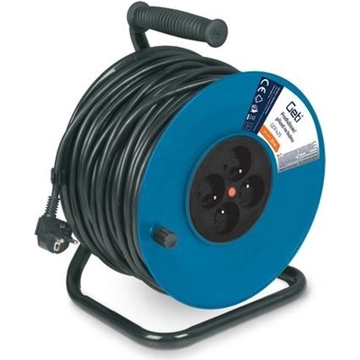 GETI prodlužovací kabel na bubnu 4 zásuvky 25m GCR425