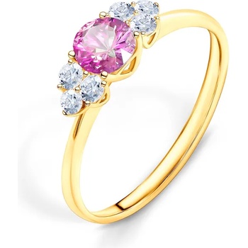 Image 1 of SAVICKI Годежен пръстен Fairytale: злато, розов сапфир