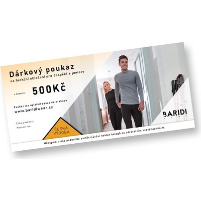 Little Angel-Dárkový šek 500 Kč Baridi wear