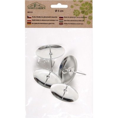 Nohel garden Bodec do adventních svícnů hladký zlatý d5cm 4ks