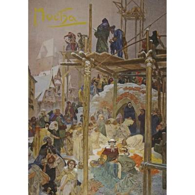 Pohled Alfons Mucha Slovanská epopej – Milíč z Kroměříže, krátký