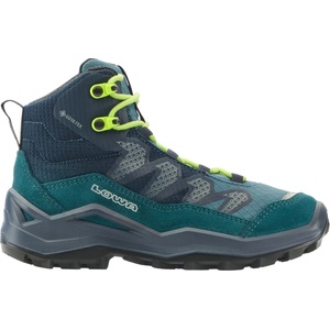 Lowa Детски туристически обувки Lowa Kid's Maddox Pro GTX Mid Walking boots - Petrol / Lime - размер 32 (EU) (702-4382-0715)