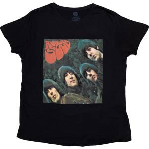 The Beatles Rubber Soul Album Cover Black L Дамски Риза (BEATTEE455LB03)