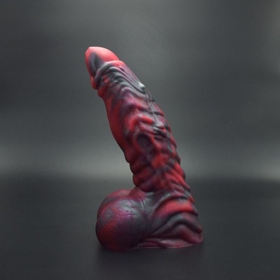 Topped Toys Erebus 80 Forge Red prémiové silikonové dildo 25,5 x 6,6 cm