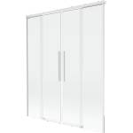 Mexen Rox 2-крилен разтегаем параван за баня 150 x 150 см, прозрачен, бял (8C9-150-002-20-00)