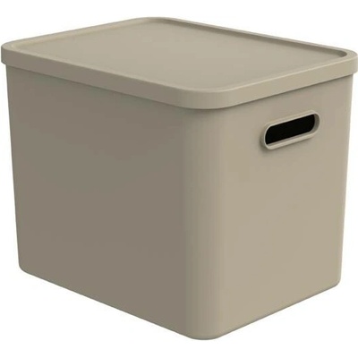 Rotho Úložný box rovný s víkem 27 l béžová ALBU LIGHT 37 x 29 x 30
