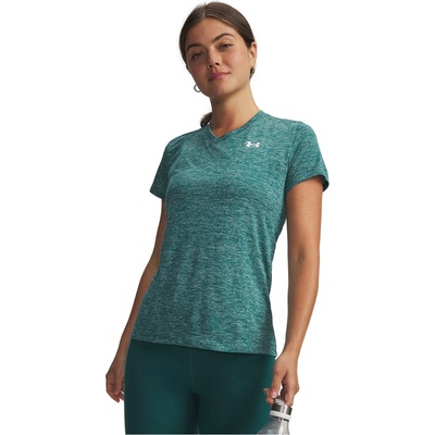 Under Armour Tech Twist V-Neck Short Sleeve Womens - Rack Green