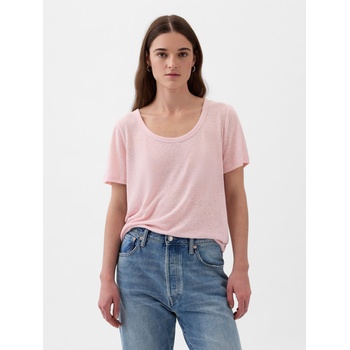 GAP Ленена тениска GAP GAP | Rozov | ЖЕНИ | XXS