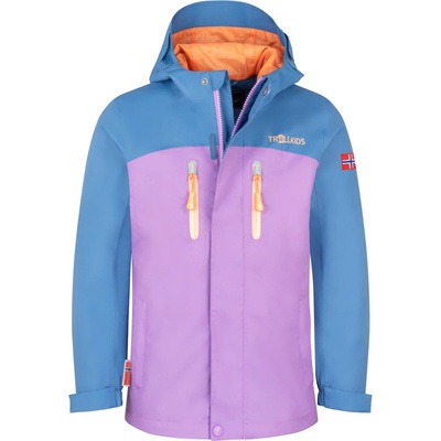 TROLLKIDS Детско водоустойчиво яке Trollkids Girl's Nusfjord Jacket Waterproof jacket - Cornflower / Violet Sorbet - размер 176 (EU) (703-5392-0421)