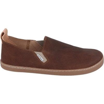 Pegres Barefoot kožené Slip on BF82 0.1 hnědé