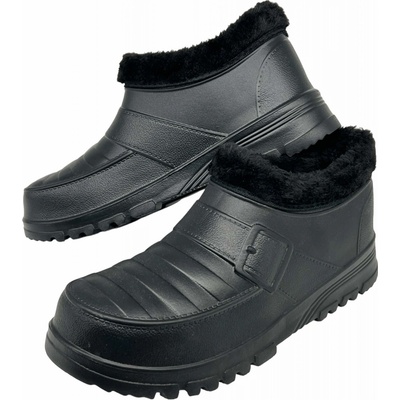 Dámské gumové nazouváky s kožíškem černé – Zboží Dáma