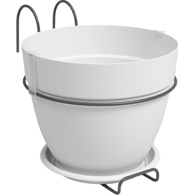 Artevasi Květináč CAPRI balkonový 20cm plast bílá