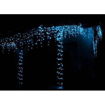 ISO 11520 Vianočný svetelný záves 300 LED 2.48 W studený biely 15 m
