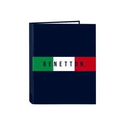 Benetton Папка с пръстени Benetton Flag Морско син A4 26.5 x 33 x 4 cm