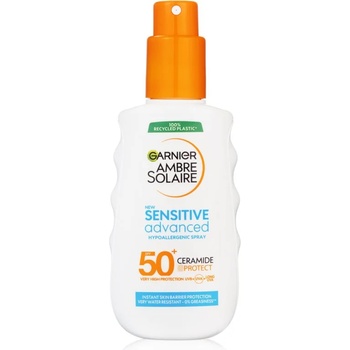 Image 1 of Garnier Ambre Solaire Sensitive Advanced спрей за загар за чувствителна кожа SPF 50+ 150ml