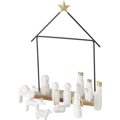 Boltze Xmas Minimalistický betlém NATOS, 11 figurek bílá