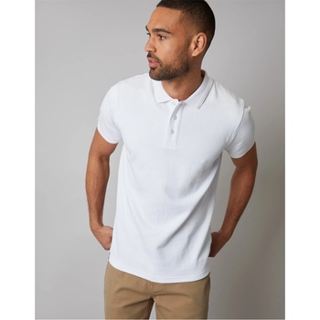 Image 1 of Threadbare Блуза с яка Threadbare Men's Rocco Short-Sleeve Polo Shirt - White