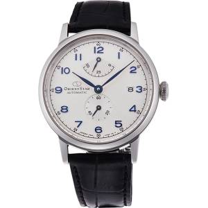 Orient Star RE-AW0004S Мъжки часовник - Автоматичен, Бял Циферблат, 39мм, Резерв 50ч, 50м Водоуст. , Кожена Каишка, Прозрачен Гръб Часовници