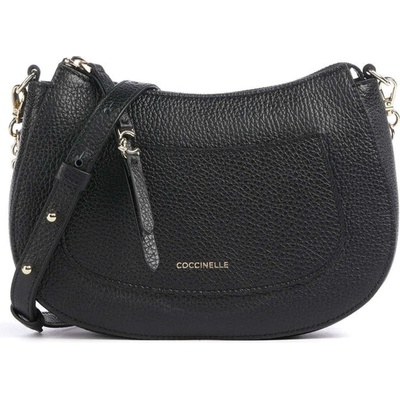 Coccinelle CE kožená crossbody kabelka černá