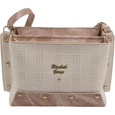 Български обувки Ежедневна дамска чанта цвят пепел от рози и каре 895-5