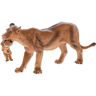 Mikro Зооландия Лъв/лъвица с малко 13см в кутия