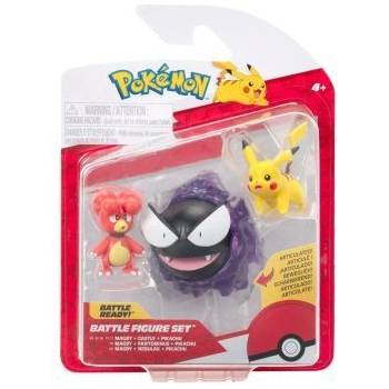 Jazwares Pokémon: комплект от 3 фигурки - Magby, Pikachu, Gastly