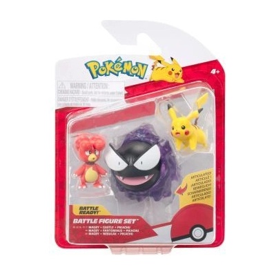 Jazwares Pokémon: комплект от 3 фигурки - Magby, Pikachu, Gastly