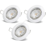 Aigostar - Комплект от 3 LED вградени осветителни тела, 1xGU10/4, 5W/230V, 6500K, бели (AI2665)