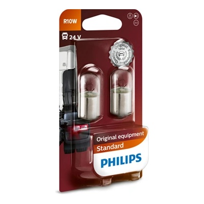 Philips Крушка, светлини на регистрационния номер philips r10w, 24v, 10w, 2 бр