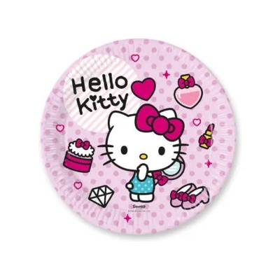 Procos Хартиени чинии Hello Kitty 23 см 8 бр