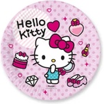 Procos Хартиени чинии Hello Kitty 23 см 8 бр
