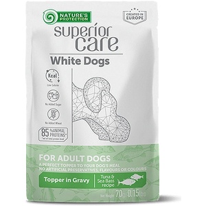 Nature's Protection White Dogs Digestive Care Adult with Tuna & Sea Bass- Пауч за бели кучета с риба тон и лаврак- 70гр