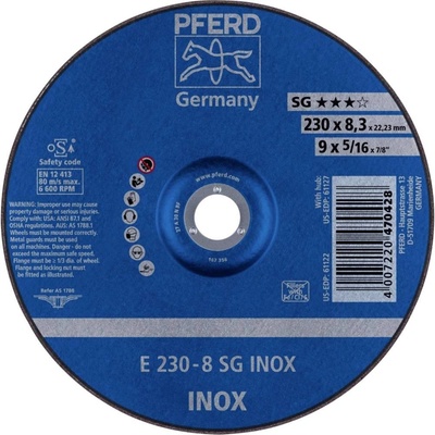 Pferd E 230-8 SG Brúsny kotúč lomený 230 x 22.23 mm 62223832 10 ks