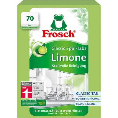 Frosch Tablety Kapsule do umývačky riadu Limetka 70 ks